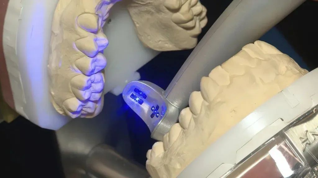 Lab scanner capturing stone models — digital case workflow for an individual practice
