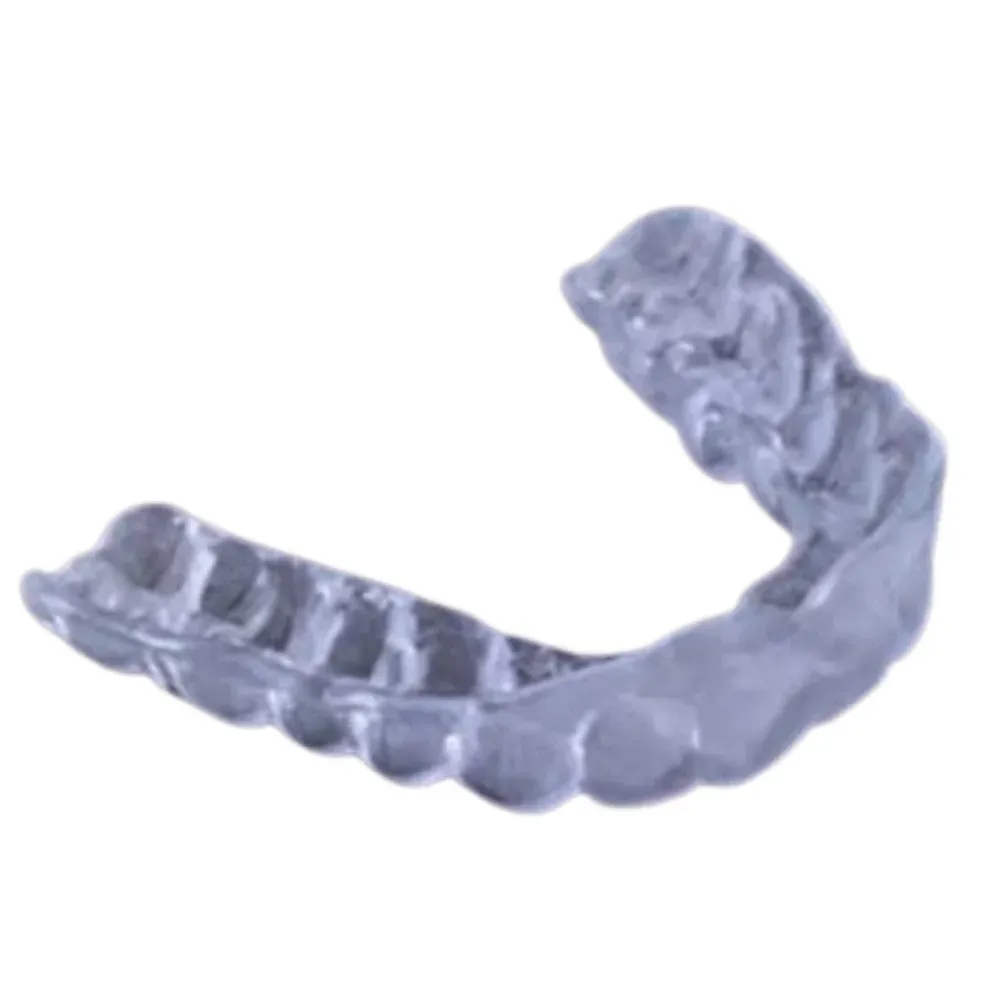 Printed resilient KeySplint Soft appliance on the model